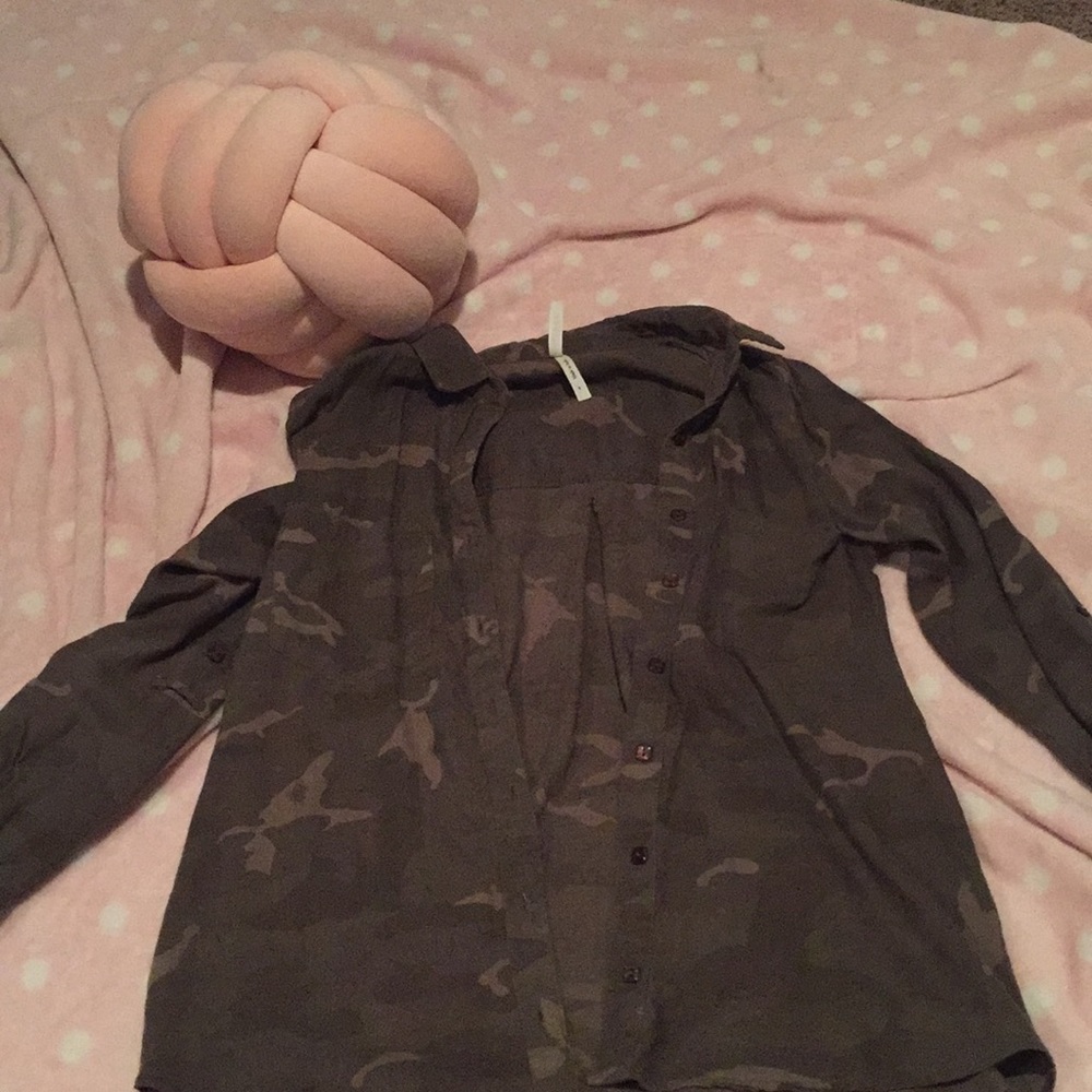 Camo button up